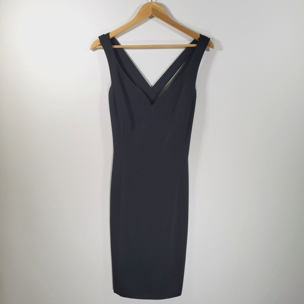 GILLIAN Black Sleeveless Mini Dress Size 10 LBD Strappy Sweetheart Fit and Flare - Picture 3 of 9
